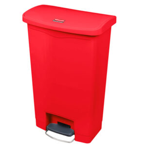Papelera de Pedal Slim Jim Step-On 50 Litros Roja Rubbermaid 1883566